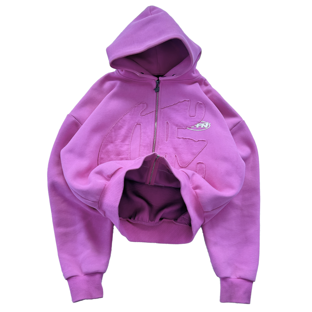 Māwhero (Pink) Hoodie - Full Zip - Effn Clothing