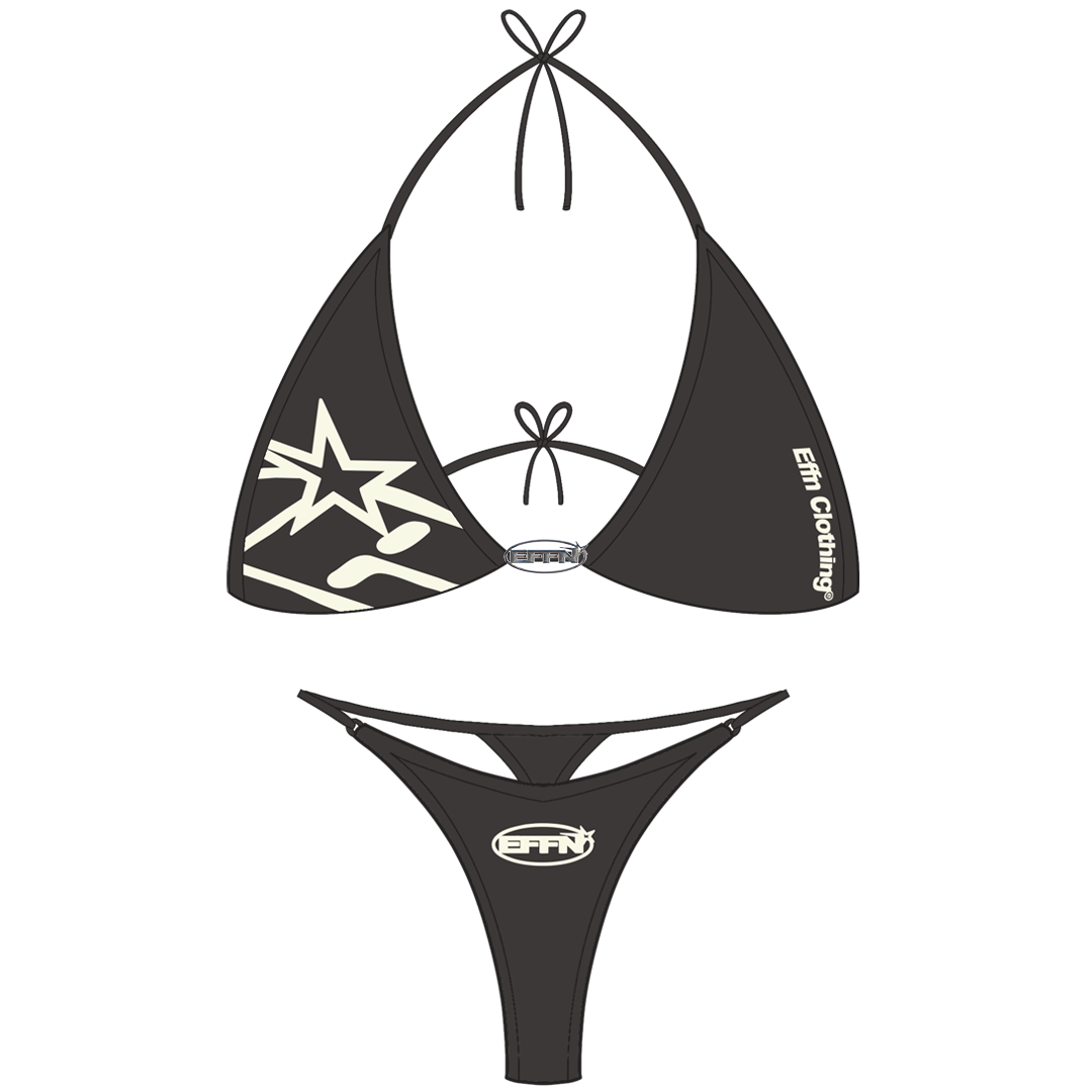 Black Moto Bikini *PRE ORDER* - Effn Clothing
