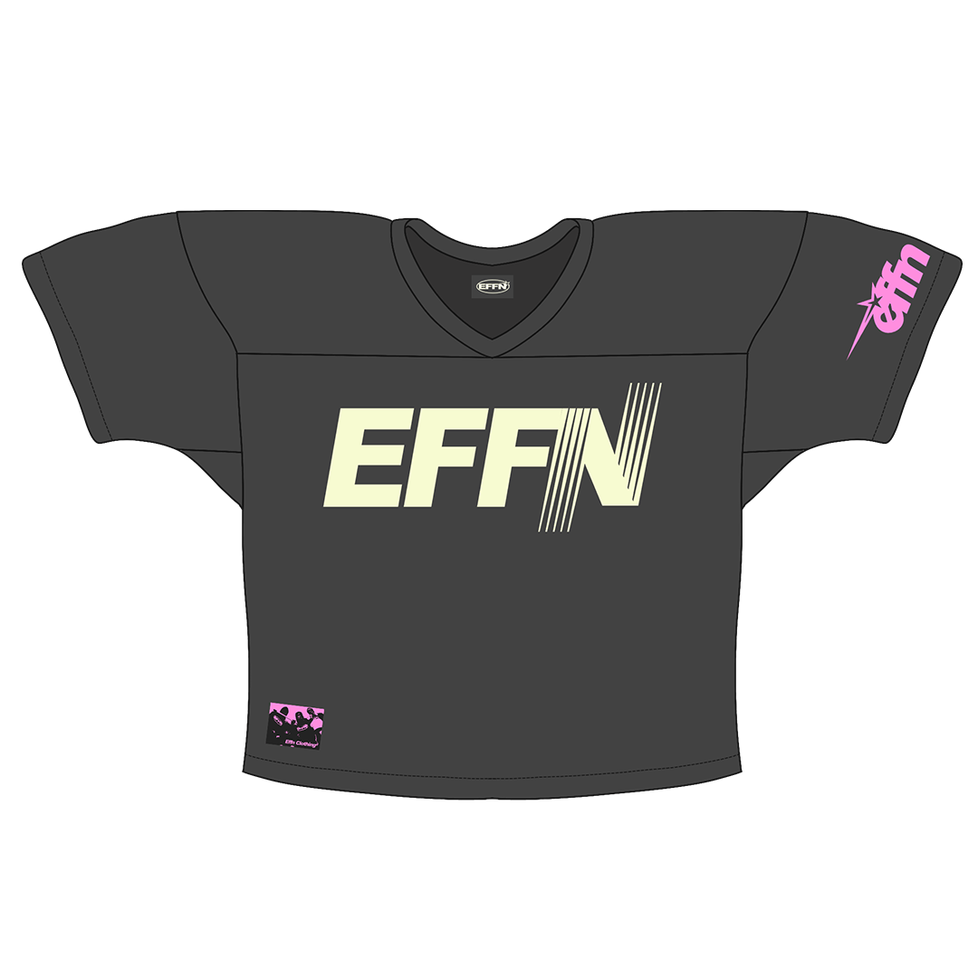 MERICAN FOOTY TEE - BLACK *PRE-ORDER* - Effn Clothing