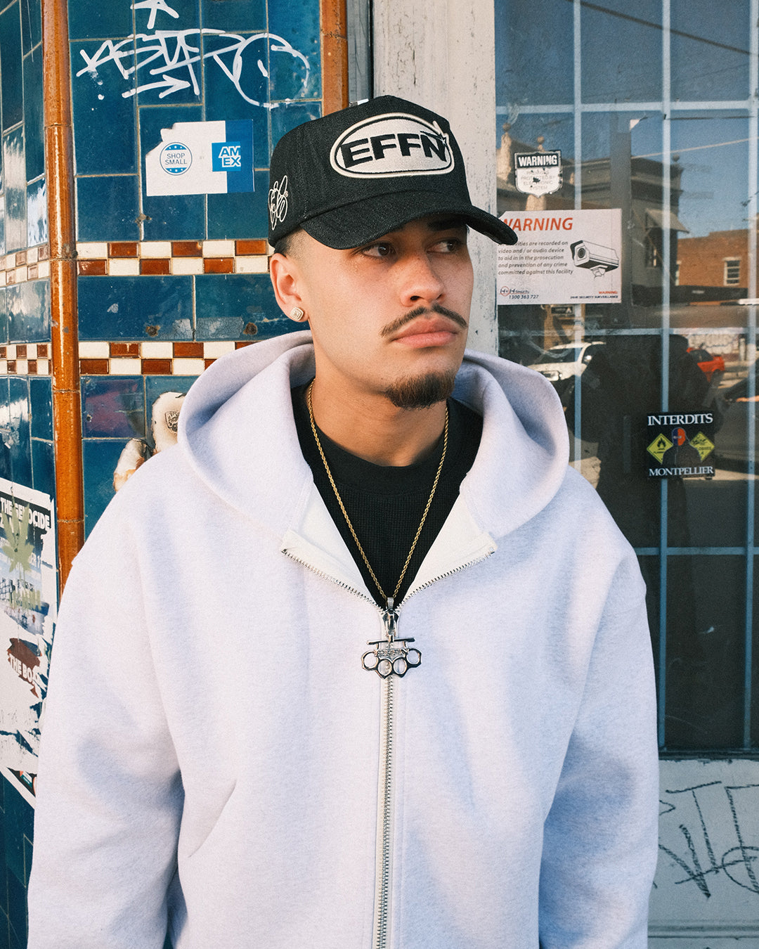 Knuckle Busta Hoodie - Grey - Effn Clothing